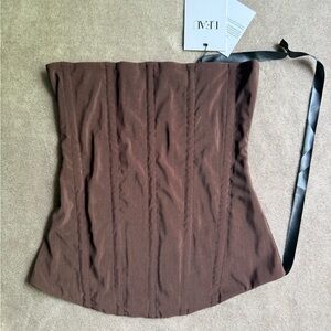 Leau brown corset top! Never worn size small